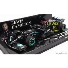   Minichamps MERCEDES GP - F1 W12 MERCEDES M12 EQ POWER+ TEAM AMG PETRONAS MOTORSPORT FORMULA ONE N 44 WINNER SOTCHI RUSSIAN GP 2021 LEWIS HAMILTON - 100th VICTORY F1 WITH PIT BOARD