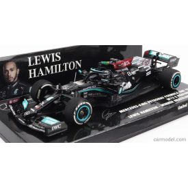   Minichamps MERCEDES GP - F1 W12 MERCEDES M12 EQ POWER+ TEAM AMG PETRONAS MOTORSPORT FORMULA ONE N 44 WINNER BRAZILIAN GP (WITH FLAG) 2021 LEWIS HAMILTON