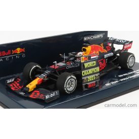   Minichamps RED BULL F1 RB16B HONDA RA620H TEAM ASTON MARTIN N 33 WINNER ABU DHABI GP WORLD CHAMPION WITH PIT BOARD 2021 MAX VERSTAPPEN
