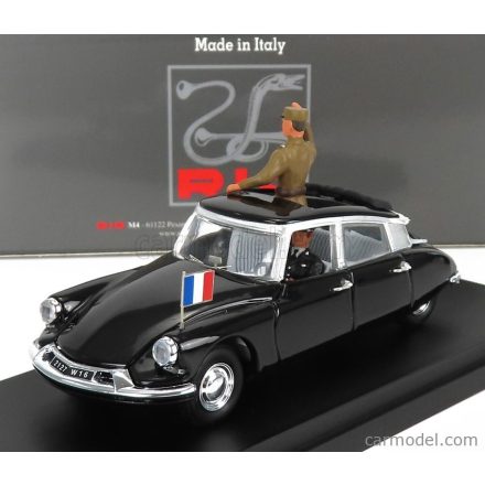 RIO MODELS CITROEN DS19 CABRIOLET WITH GENERAL DE GAULLE AND DRIVER FIGURE 1960