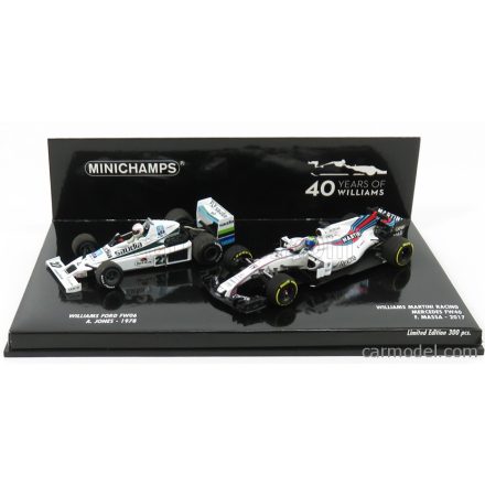 Minichamps Williams F1 SET 2X WILLIAMS FORD FW06 ALAN JONES 1978 + WILLIAMS FW40 FELIPE MASSA 2017 WILLIAMS 40th ANNIVERSARY