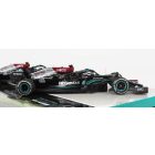 Minichamps MERCEDES F1 SET 2X W12 MERCEDES M12 EQ POWER+ TEAM AMG PETRONAS MOTORSPORT FORMULA ONE N 44 SEASON 2021 LEWIS HAMILTON + N 77 SEASON 2021 VALTTERI BOTTAS