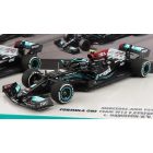 Minichamps MERCEDES F1 SET 2X W12 MERCEDES M12 EQ POWER+ TEAM AMG PETRONAS MOTORSPORT FORMULA ONE N 44 SEASON 2021 LEWIS HAMILTON + N 77 SEASON 2021 VALTTERI BOTTAS