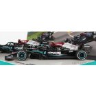 Minichamps MERCEDES F1 SET 2X W12 MERCEDES M12 EQ POWER+ TEAM AMG PETRONAS MOTORSPORT FORMULA ONE N 44 SEASON 2021 LEWIS HAMILTON + N 77 SEASON 2021 VALTTERI BOTTAS
