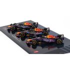 Minichamps RED BULL F1 SET 3X RB19 TEAM ORACLE RED BULL RACING N 1 WORLD CHAMPION WINNER MIAMI - LAS VEGAS - AUSTIN USA GP 2023 MAX VERSTAPPEN