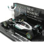 Minichamps MERCEDES F1 W07 HYBRID AMG PETRONAS N 6 WITH FIGURE NICO ROSBERG 2016 WORLD CHAMPION