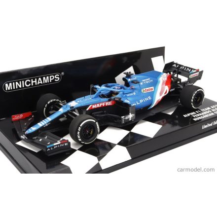 Minichamps RENAULT F1 A521 RENAULT E-TECH 20B TEAM ALPINE N 14 4th HUNGARY GP 2021 FERNANDO ALONSO
