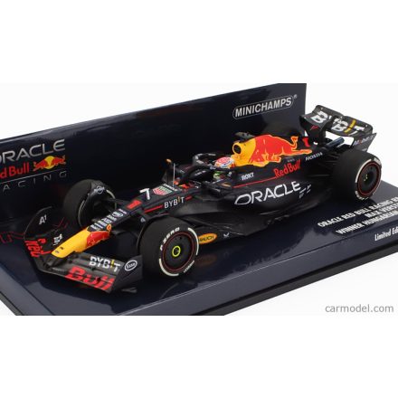 Minichamps RED BULL F1 RB19 TEAM ORACLE RED BULL RACING N 1 WORLD CHAMPION WINNER HUNGARIAN GP 2023 MAX VERSTAPPEN