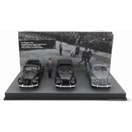 RIO-MODELS - VOLKSWAGEN - SET 3X BEETLE KAFER KDF-WAGENS PRESENTATION 26-MAY-1938