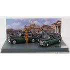 RIO MODELS ALFA ROMEO SET TAXI PIAZZA SAN PIETRO ROMA 1959 - 1900 TAXI - FIAT 1100 TV WITH 3 FIGURES