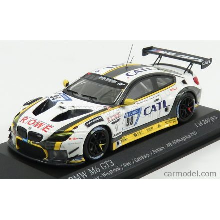 MINICHAMPS BMW 6-SERIES M6 GT3 TEAM ROWE RACING N 98 2nd 24h NURBURGRING 2017 M.PALTTALA - N.CATSBURG - A.SIMS - R.WESTBROOK