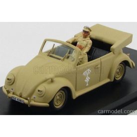   RIO MODELS VOLKSWAGEN BEETLE CABRIOLET AFRICA KORPS 1943 - WITH ROMMEL + DRIVER