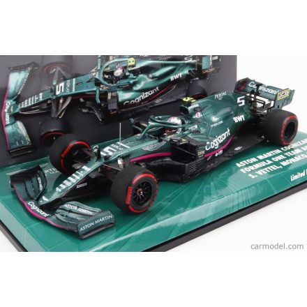 Minichamps ASTON MARTIN - F1 AMR21 MERCEDES M12 EQ POWER+ TEAM COGNIZANT FORMULA ONE N 5 5th MONACO GP 2021 SEBASTIAN VETTEL