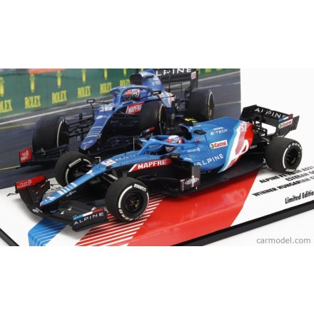 Minichamps RENAULT F1 A521 RENAULT E-TECH 20B TEAM ALPINE N 31 WINNER HUNGARY GP 2021 ESTEBAN OCON