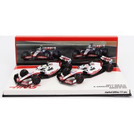   MINICHAMPS - HAAS - F1 SET 2X VF-22 FERRARI TEAM HAAS N 20 5th BAHRAIN GP 2022 KEVIN MAGNUSSEN + N 47 BAHRAIN GP 2022 MICK SCHUMACHER