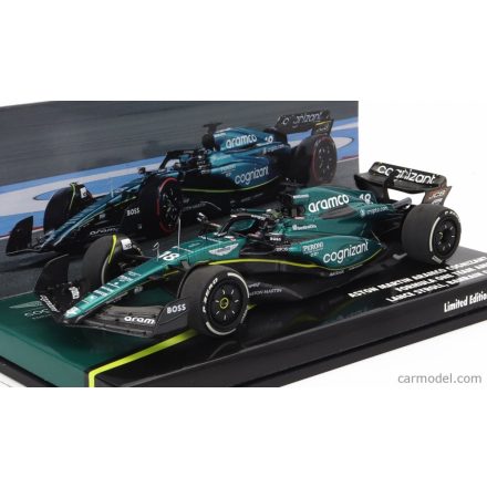 Minichamps ASTON MARTIN F1 AMR23 TEAM ARAMCO COGNIZANT N 18 6th BAHRAIN GP 2023 LANCE STROLL