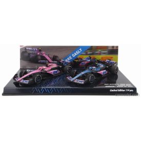   Minichamps RENAULT SET 2X F1 A523 TEAM BWT ALPINE N 10 9th BAHRAIN GP 2023 + N 10 8th MIAMI GP 2023 PIERRE GASLY
