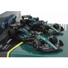 Minichamps ASTON MARTIN SET 2X F1 AMR23 TEAM ARAMCO COGNIZANT N 14 3rd BAHRAIN GP 2023 FERNANDO ALONSO + N 18 6th BAHRAIN GP 2023 LANCE STROLL