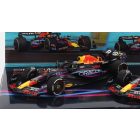 Minichamps RED BULL SET 2X F1 RB19 TEAM ORACLE RED BULL RACING N 1 WORLD CHAMPION WINNER MIAMI GP 2023 MAX VERSTAPPEN + N 11 2nd MIAMI GP 2023 SERGIO PEREZ