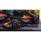 Minichamps RED BULL SET 2X F1 RB19 TEAM ORACLE RED BULL RACING N 1 WORLD CHAMPION WINNER MIAMI GP 2023 MAX VERSTAPPEN + N 11 2nd MIAMI GP 2023 SERGIO PEREZ