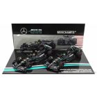 Minichamps MERCEDES SET F1 2X W14 TEAM MERCEDES-AMG PETRONAS FORMULA ONE N 44 BAHRAIN GP 2023 LEWIS HAMILTON + N 63 BAHRAIN GP 2023 GEORGE RUSSEL