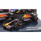Minichamps RED BULL SET 2X F1 RB19 TEAM ORACLE RED BULL RACING N 1 WORLD CHAMPION WINNER BAHRAIN GP 2023 MAX VERSTAPPEN + N 11 WINNER SAUDI ARABIA GP 2023 SERGIO PEREZ