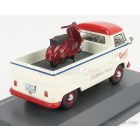 Schuco VOLKSWAGEN T1b VINTAGE SCOOTER SERVICE 1962 WITH MOTORCYCLE PIAGGIO VESPA
