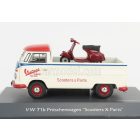 Schuco VOLKSWAGEN T1b VINTAGE SCOOTER SERVICE 1962 WITH MOTORCYCLE PIAGGIO VESPA
