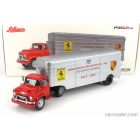 Schuco GMC TRUCK CAR TRANSPORTER TEAM JOHN EDGARD ENTERPRISES INC. LOS ANGELES CALIFORNIA FERRARI - PORSCHE RACE CARS 1950