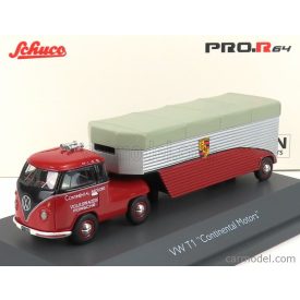   Schuco VOLKSWAGEN T1b CONTINENTAL MOTORS PORSCHE CAR TRANSPORTER 1962