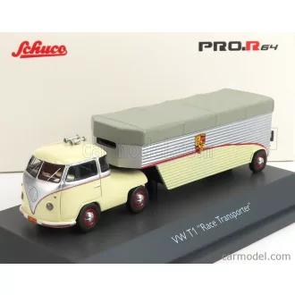   Schuco VOLKSWAGEN T1b CONTINENTAL MOTORS PORSCHE CAR TRANSPORTER 1962