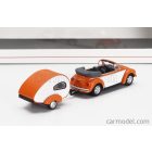 Schuco VOLKSWAGEN BEETLE CABRIOLET WITH CARAVAN TRAILER 1960