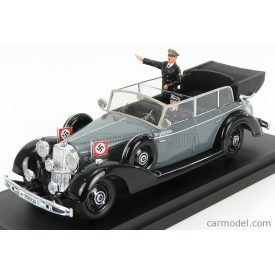   RIO MODELS MERCEDES BENZ 770K CABRIOLET OPEN 1942 WITH HITLER AND DRIVER FIGURES