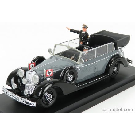 RIO MODELS MERCEDES BENZ 770K CABRIOLET OPEN 1942 WITH HITLER AND DRIVER FIGURES