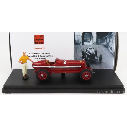 RIO MODELS ALFA ROMEO P3 TIPO B N 2 WINNER COPPA CITTA DI BERGAMO 1935 TAZIO NUVOLARI