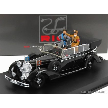 RIO MODELS MERCEDES 770 TOURER BERLIN PARADE 25th SEPTEMBER 1937 - WITH FIGURES HITLER MUSSOLINI AND 2X NAZISTS