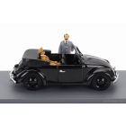 RIO MODELS VOLKSWAGEN BEETLE MAGGIOLINO CABRIOLET OPEN WITH HITLER AND PORSCHE FIGURES 1936 - INSPECTING THE FIRST BEETLE IN STUTTGART