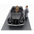 RIO MODELS VOLKSWAGEN BEETLE MAGGIOLINO CABRIOLET OPEN WITH HITLER AND PORSCHE FIGURES 1936 - INSPECTING THE FIRST BEETLE IN STUTTGART