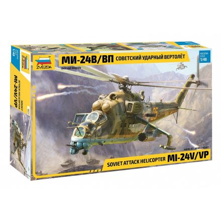 Zvezda Soviet Attack Helicopter Mi-24V/VP makett