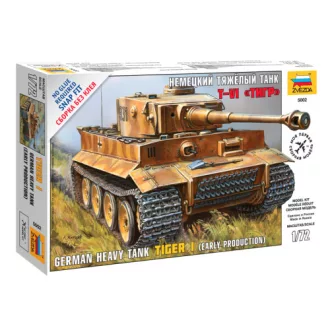   Zvezda German heavy tank (early production) Tiger I - snap-fit harcjármű makett