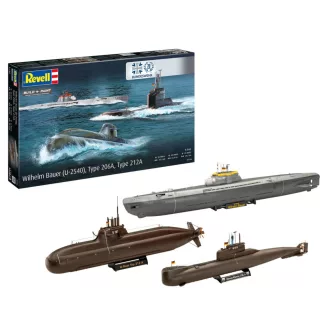   Revell 70 Years of Bundeswehr: Wilhelm Bauer / Type 206 A and Type 212 A Submarine makett