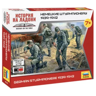   Zvezda GERMAN STURMPIONIERE 1939-1942 - snap-fit figurakészlet