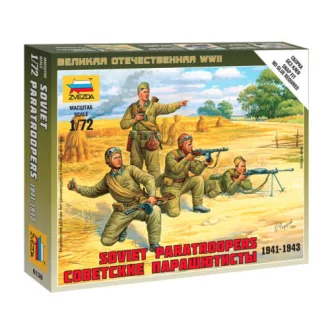 Zvezda SOVIET PARATROOPS - 4 figures figurakészlet