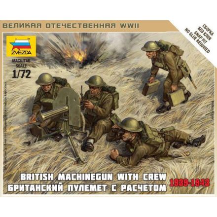Zvezda British Machine Gun w/crew 39-42