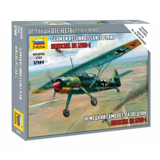   Zvezda German reconnaissance aircraft Henschel Hs 126B-1 (Henschel) - snap-fit katonai repülő makett