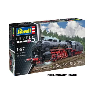   Revell Model Set Express Locomotive S 3/6 BR 18⁵ & Tender 2'2'T 31,7 makett