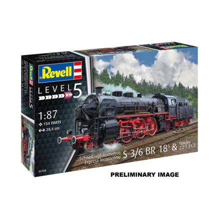 Revell Model Set Express Locomotive S 3/6 BR 18⁵ & Tender 2'2'T 31,7 makett