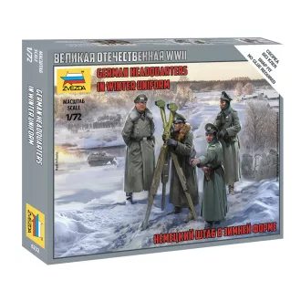 Zvezda GERMAN HQ WINTER - 4 figures figurakészlet