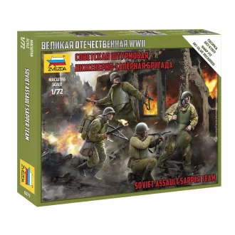   Zvezda SOVIET ASSAULT SAPPER TEAM WWII - snap-fit figurakészlet
