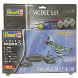 Revell Model Set Messerschmitt Me262 & P-51B Mustang  makett